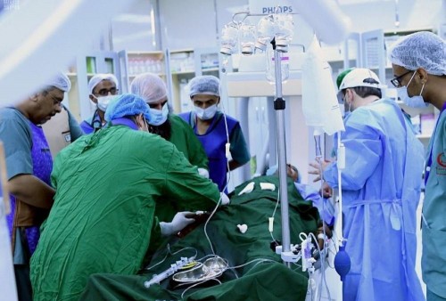 فريق البلسم الطبي يجري 7 عمليات قلب مفتوح و26 عملية قسطرة بالمكلا 
