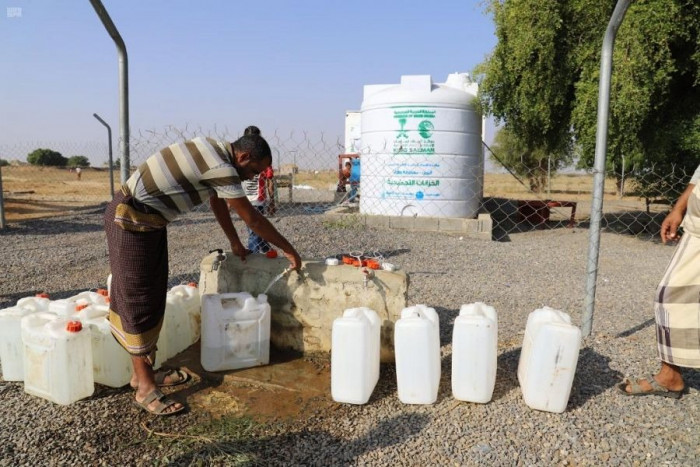 سلمان للإغاثة يضخ 5 ملايين لتر مياه لحجة بـ يناير